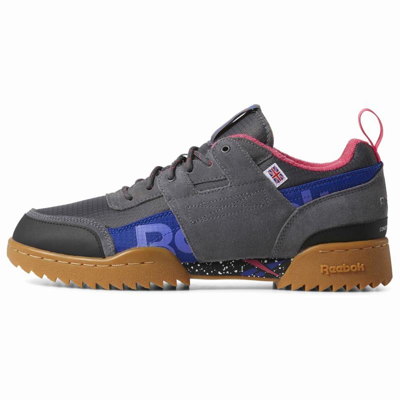 Tenisi Reebok Workout Plus Ripple Mu Barbati Gri/Albastri Romania RL8401ZB